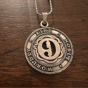 Alex & Ani 9 numerology number pendant/chain station necklace